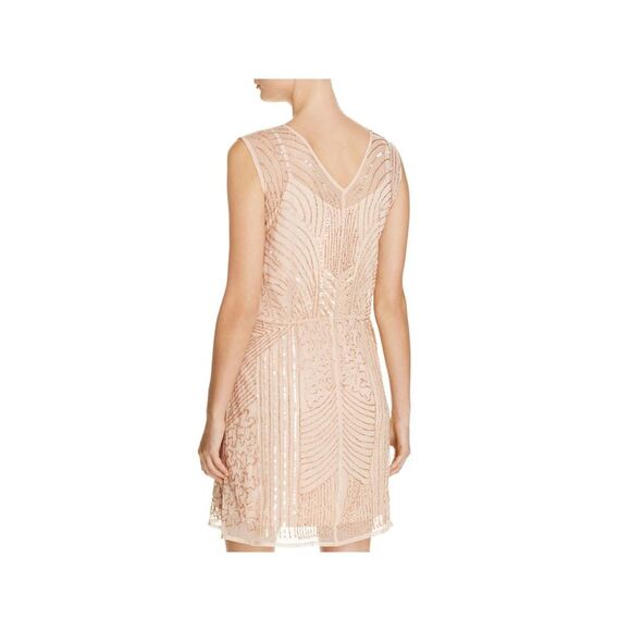 HYDE PARK Womens Pink Lined Sleeveless V Neck Short Cocktail Sheath Dress S - Picture 2 of 2